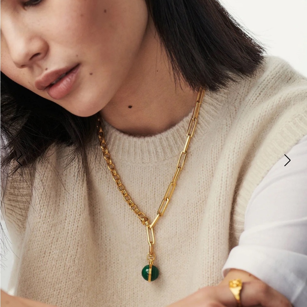 Authentic Missoma Gemstone Sphere Clip on Pendant